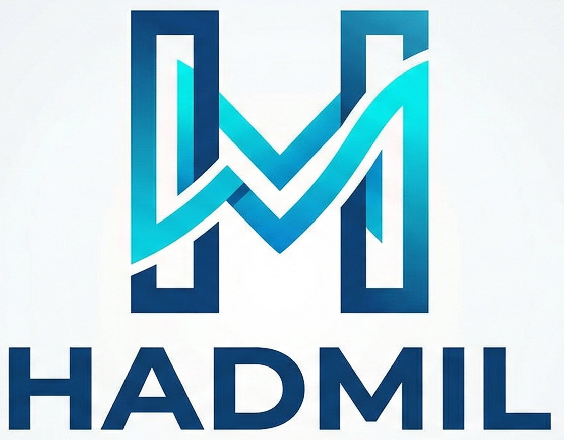 Overlapping H and M in blue color